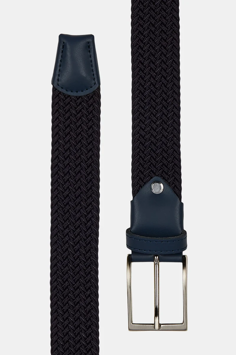 Cintura elastica intrecciata - BLU