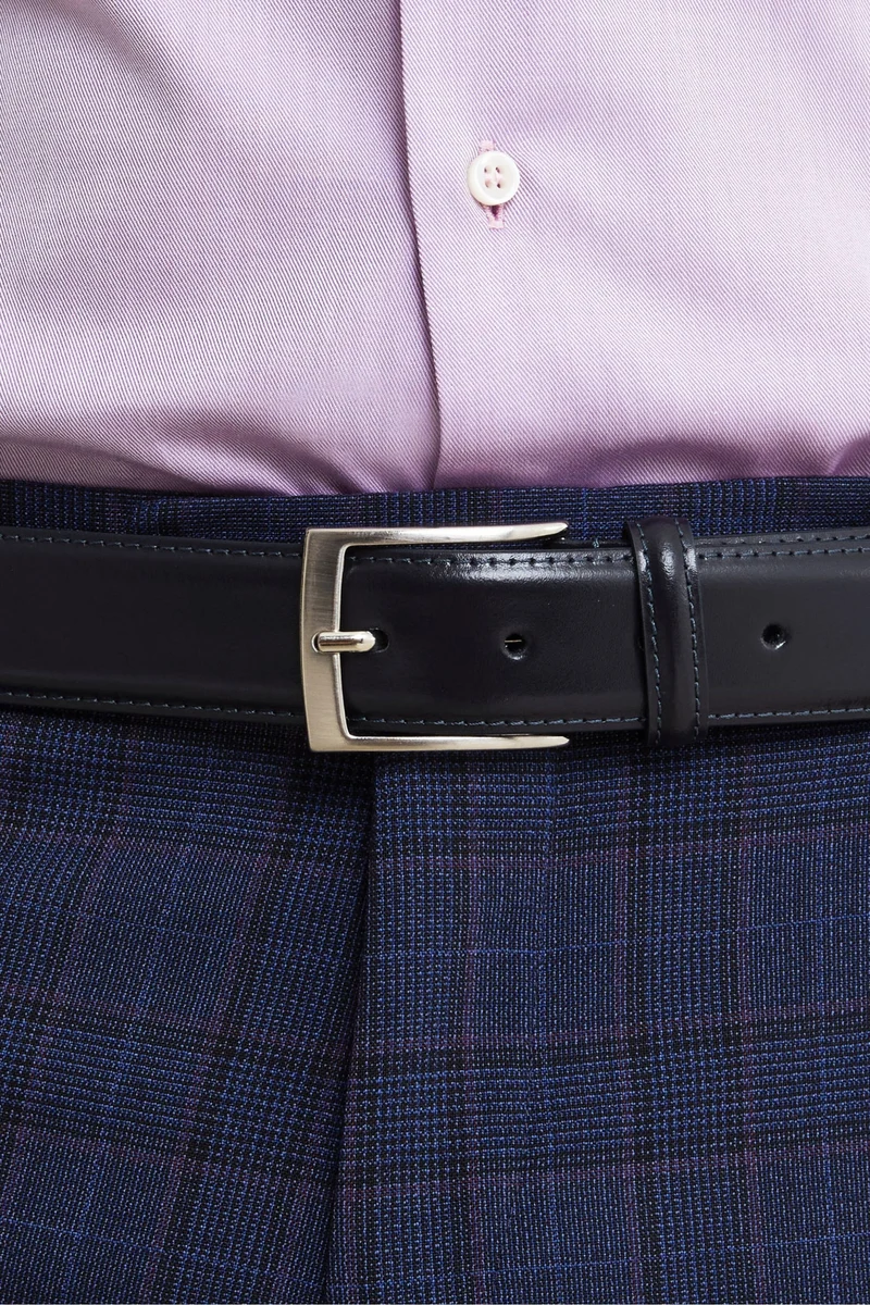 Cintura in pelle da uomo - BLU