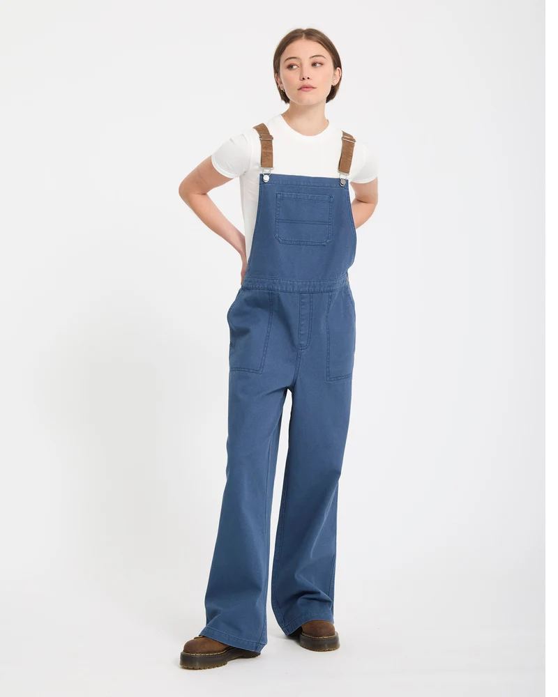 Full Cut Latzhose - Harbor Blue