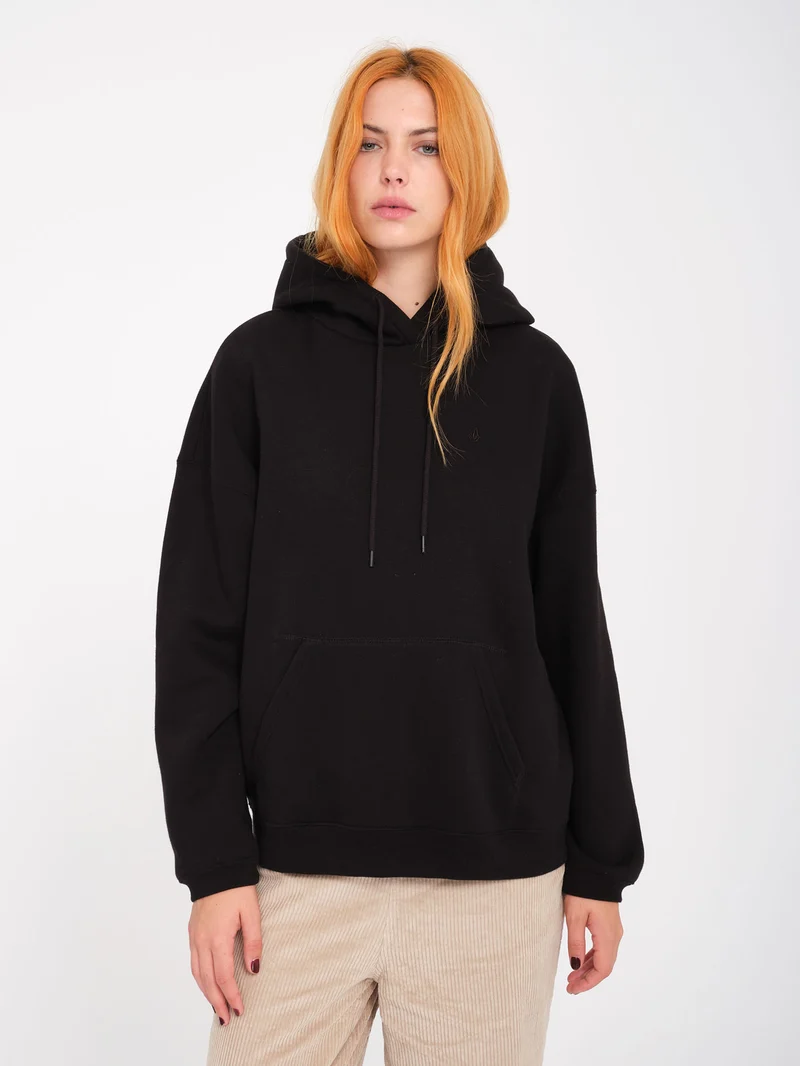 Stone Heart Up Hoodie - Black