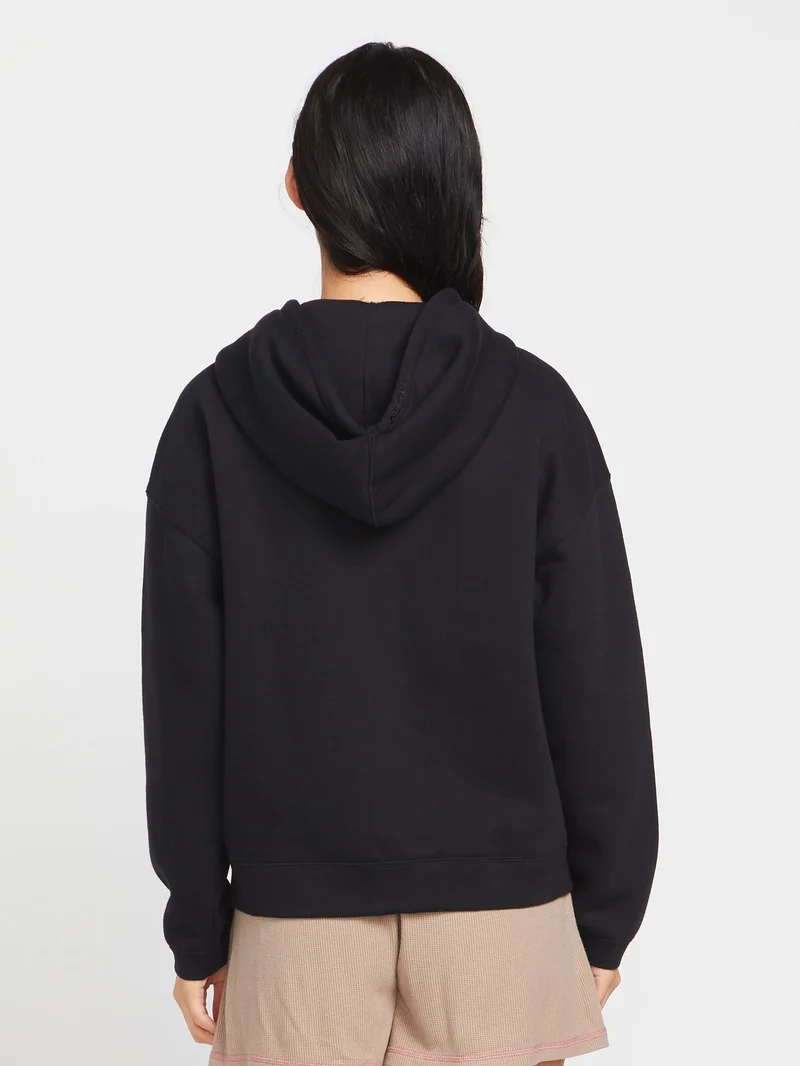 Stone Heart Up Zip Hoodie - Black