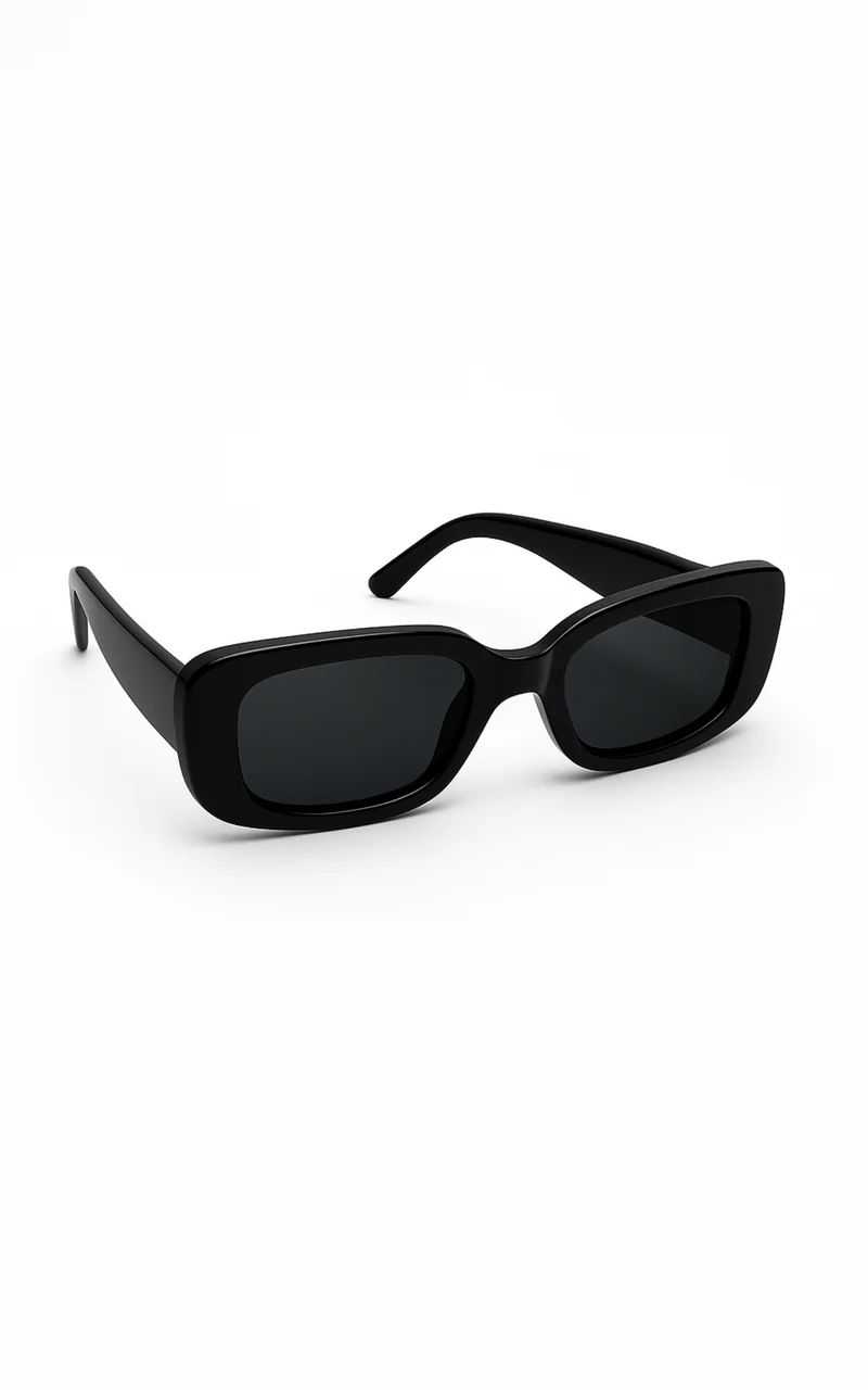 Elysia Rectangle Sunglasses in Black