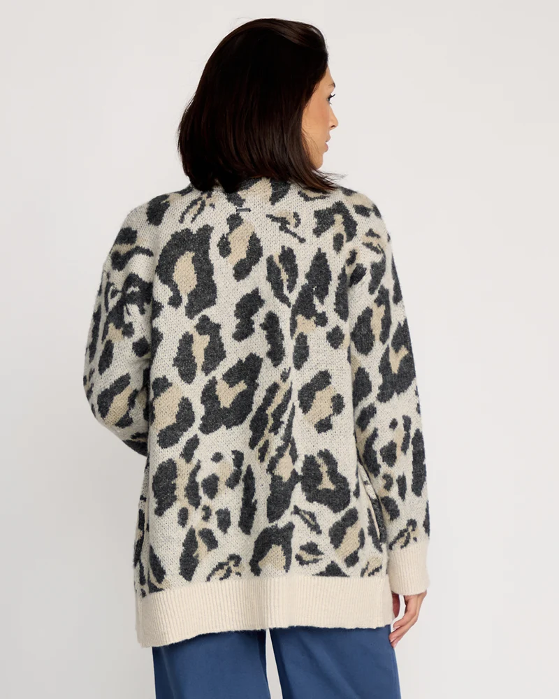 Wylding Out Cardigan - Animal Print