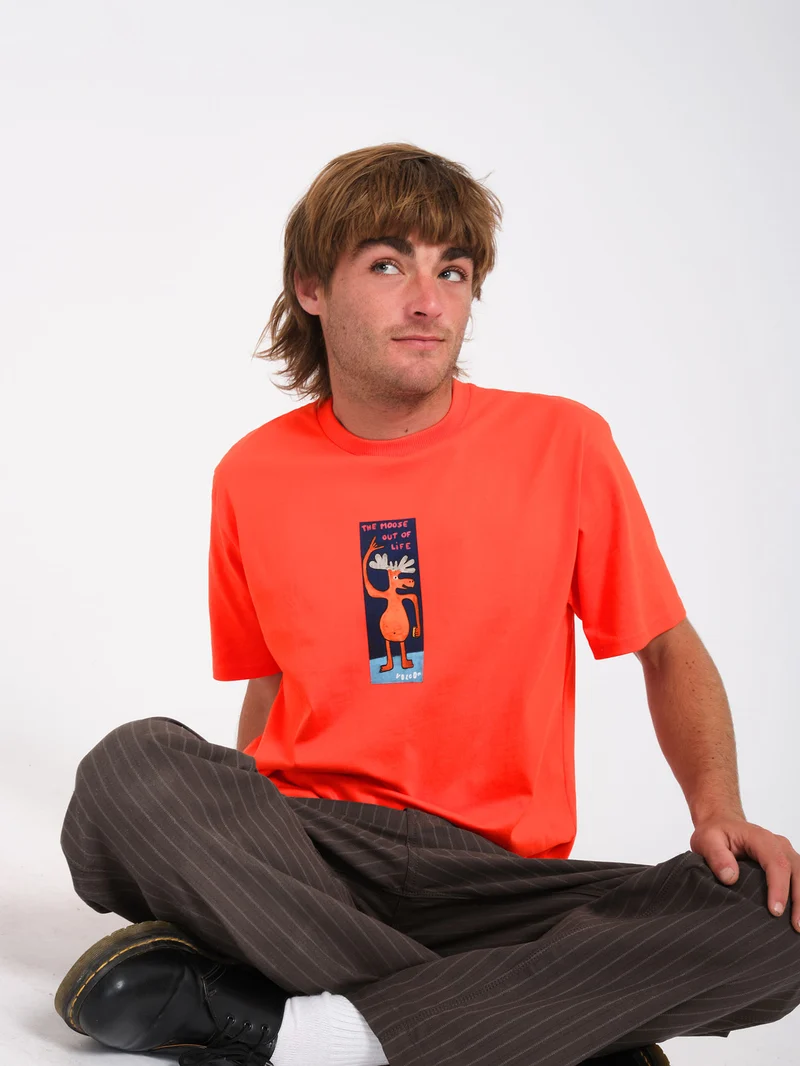Olivmoose T-Shirt - Bright Red