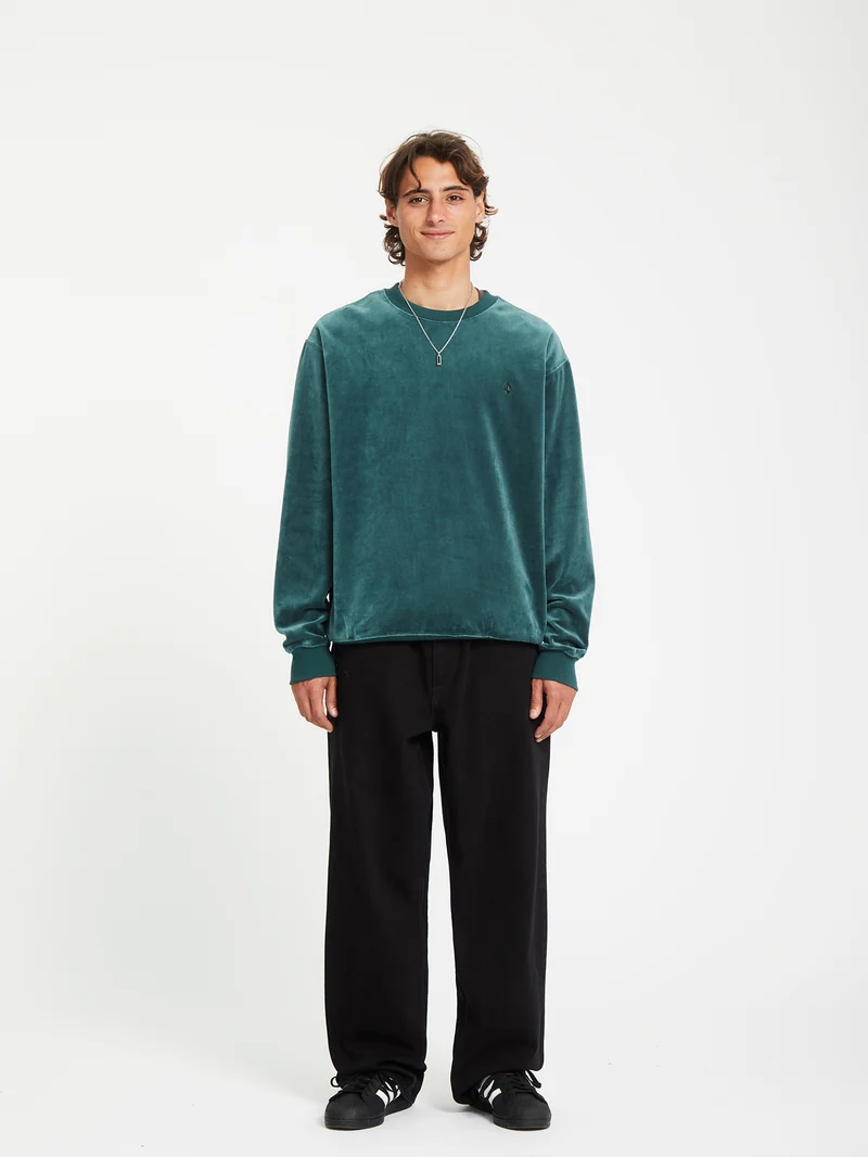 Single Stone Velvet Sweatshirt - Evergreen