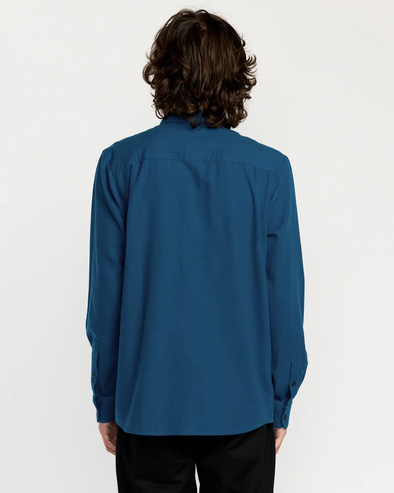 Caden Unifarbenes Hemd - Cosmic Blue