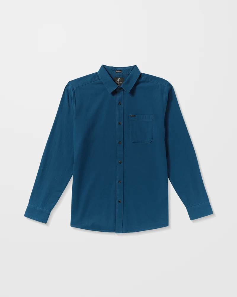 Caden Unifarbenes Hemd - Cosmic Blue