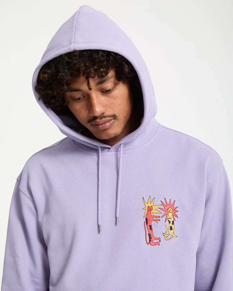 Longo Cats Hoodie - Purple Ash