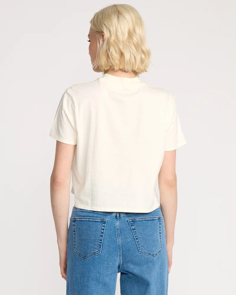 Dial Crop T-Shirt - Bone
