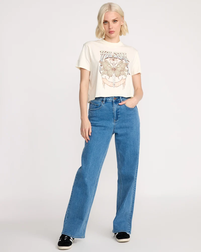 Dial Crop T-Shirt - Bone