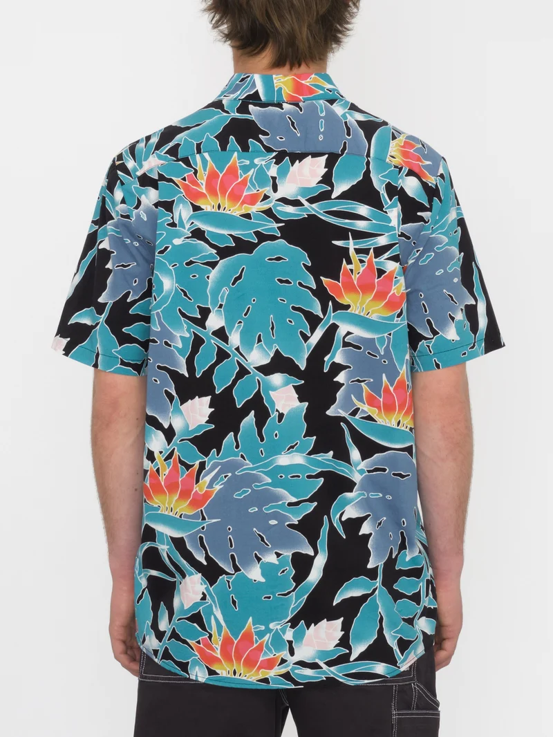 Leaf Pit Floral Hemd - BLACK