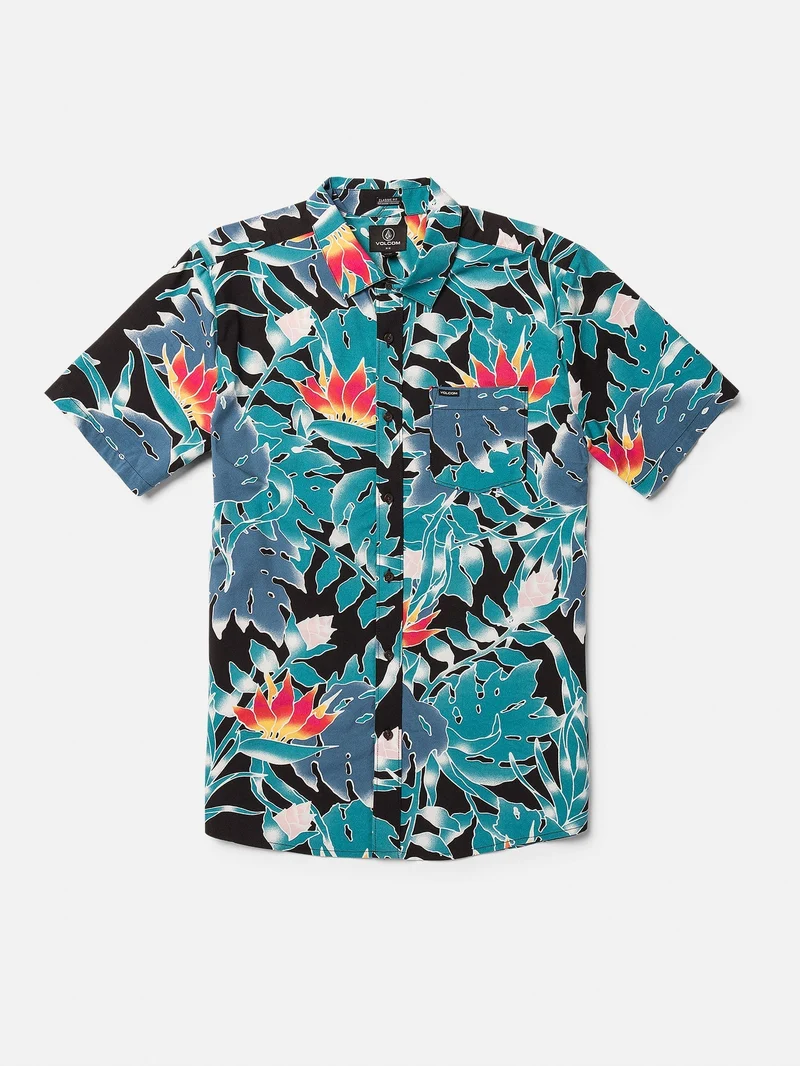 Leaf Pit Floral Hemd - BLACK