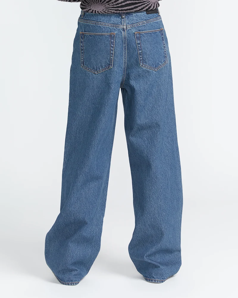 Stoned High Rise Jeans - Indigo Ridge Wash