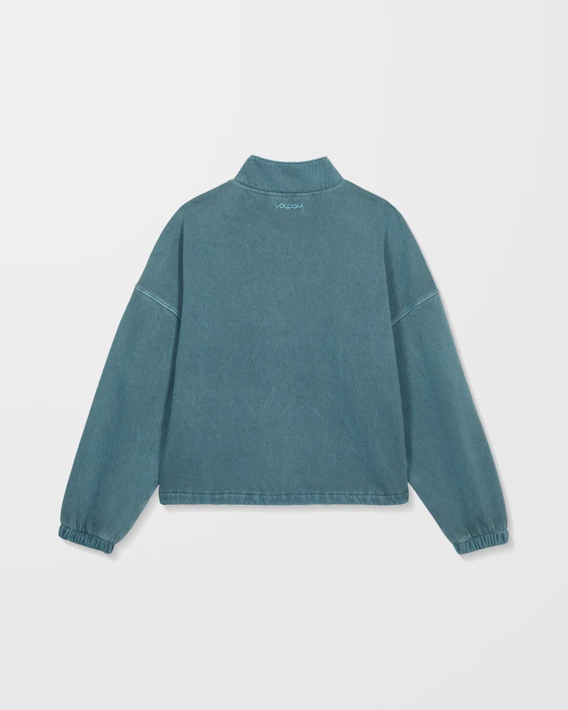 Stone Soft Quarter Zip Sweatshirt - Emerald Green