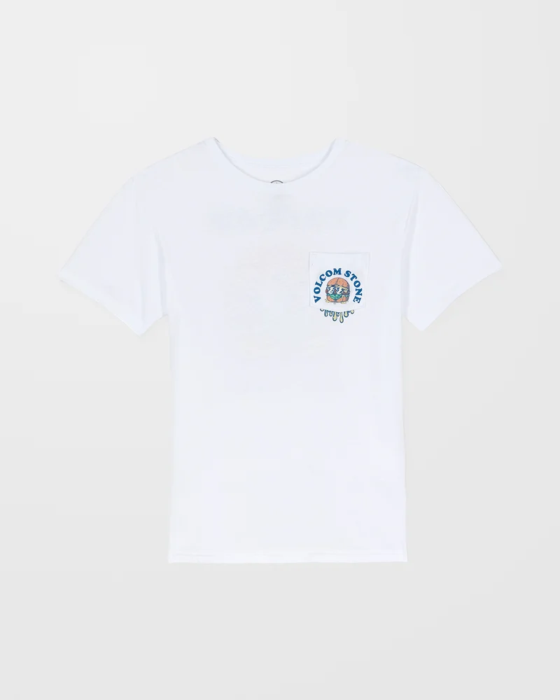 Burgstone Pocket T-Shirt - White - (KINDER)