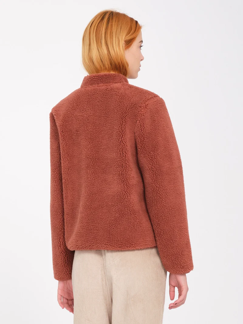 Wuzer Fuzzar Sherpa Sweatshirt - Chestnut Brown
