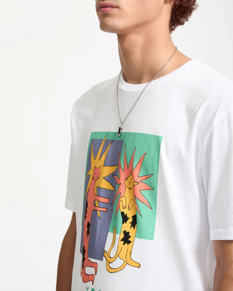 Longo Cats T-Shirt - White