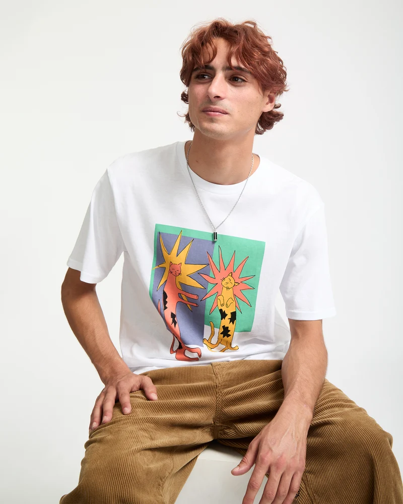Longo Cats T-Shirt - White