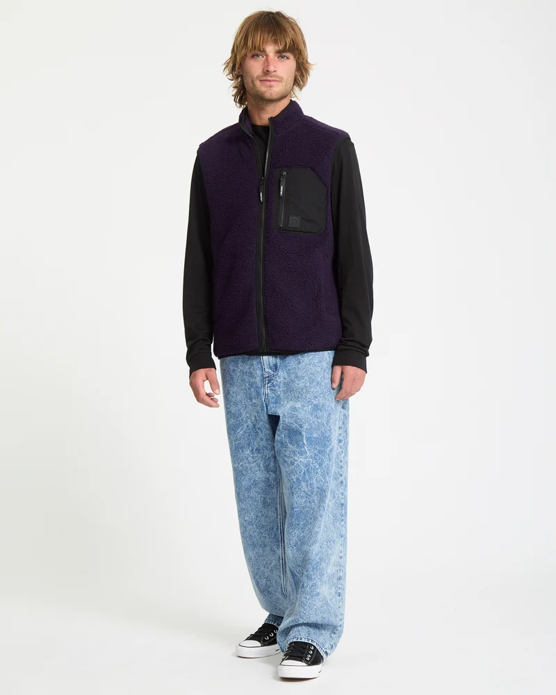 Muzzer Fuzzar Weste - Dark Purple