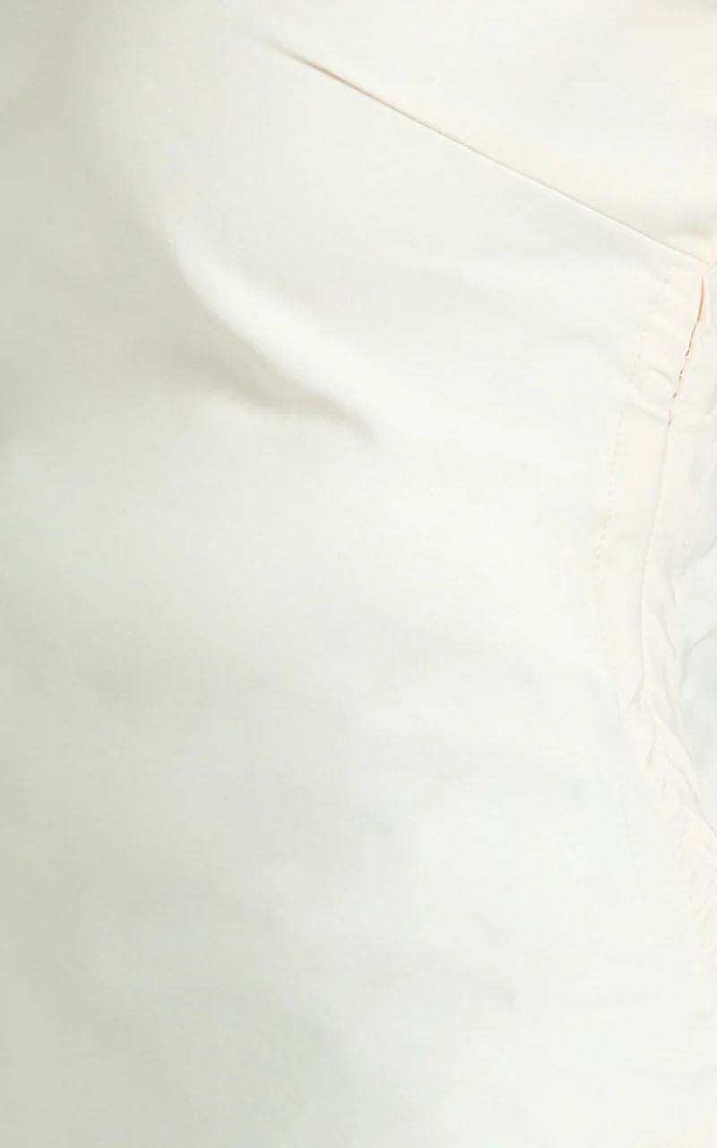 Nevis Top - One Shoulder Asymmetric Hem Ruched Side Top in Off White