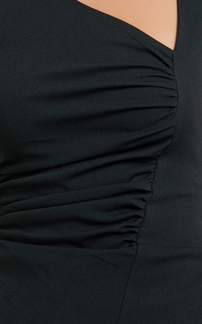 Sullivan Top - Sleeveless Asymmetrical Cut Out Top in Black
