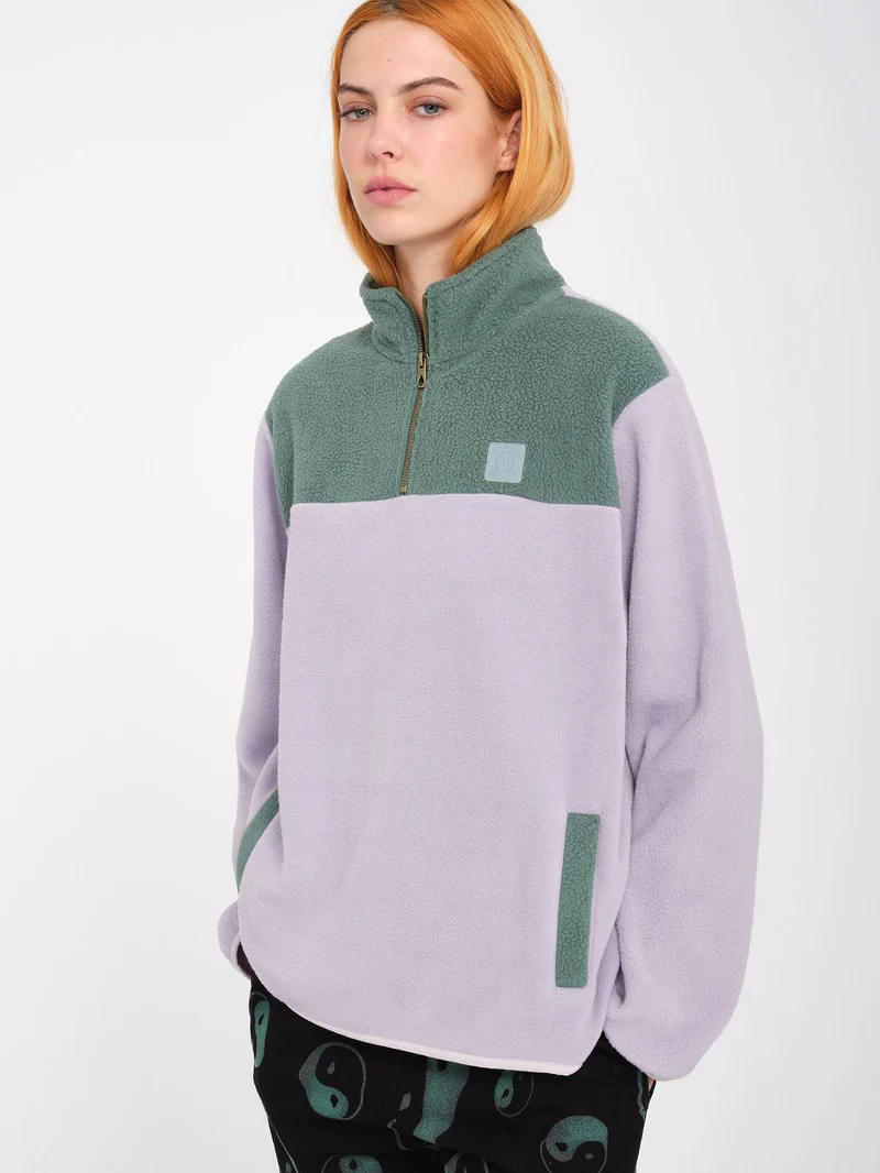 Pheelin It Mock Neck Sweatshirt - Lavender