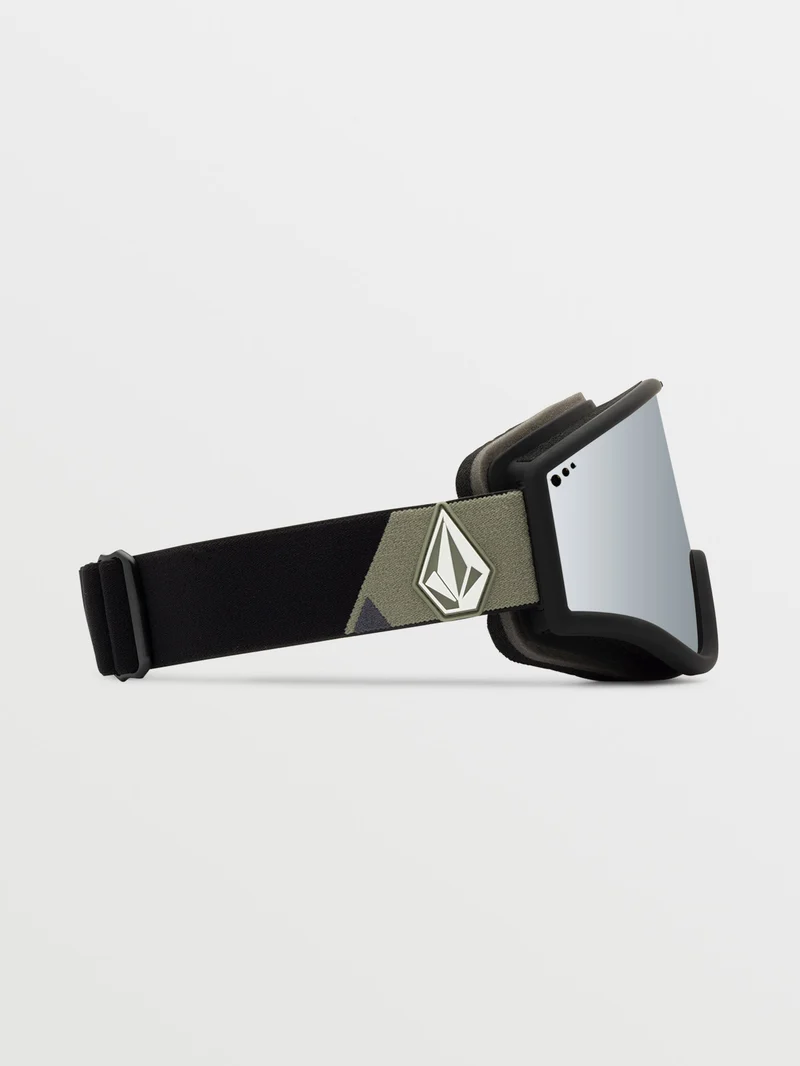Yae Lt Military/Black Goggle (+ Bonus Lens - Yellow) - SILVER CHROME