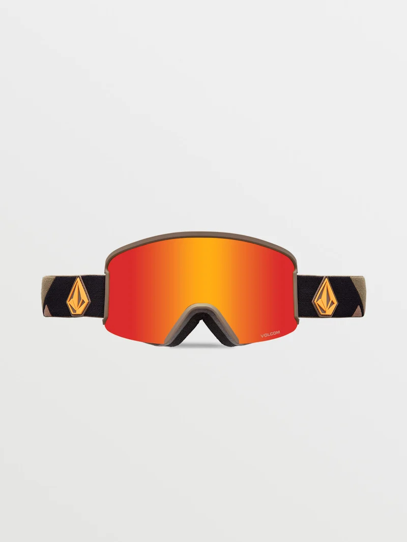 Garden Military/Gold Goggle (+ Bonus Lens - Yellow) - RED CHROME