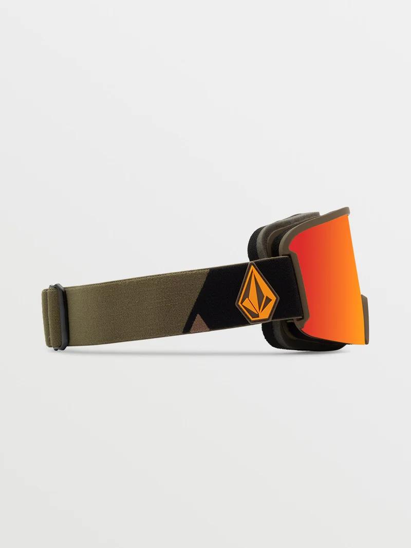 Garden Military/Gold Goggle (+ Bonus Lens - Yellow) - RED CHROME