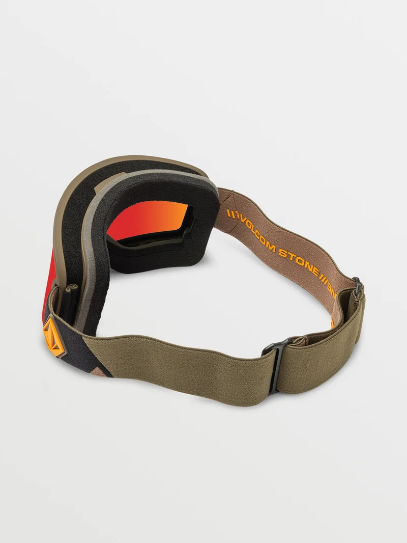 Garden Military/Gold Goggle (+ Bonus Lens - Yellow) - RED CHROME