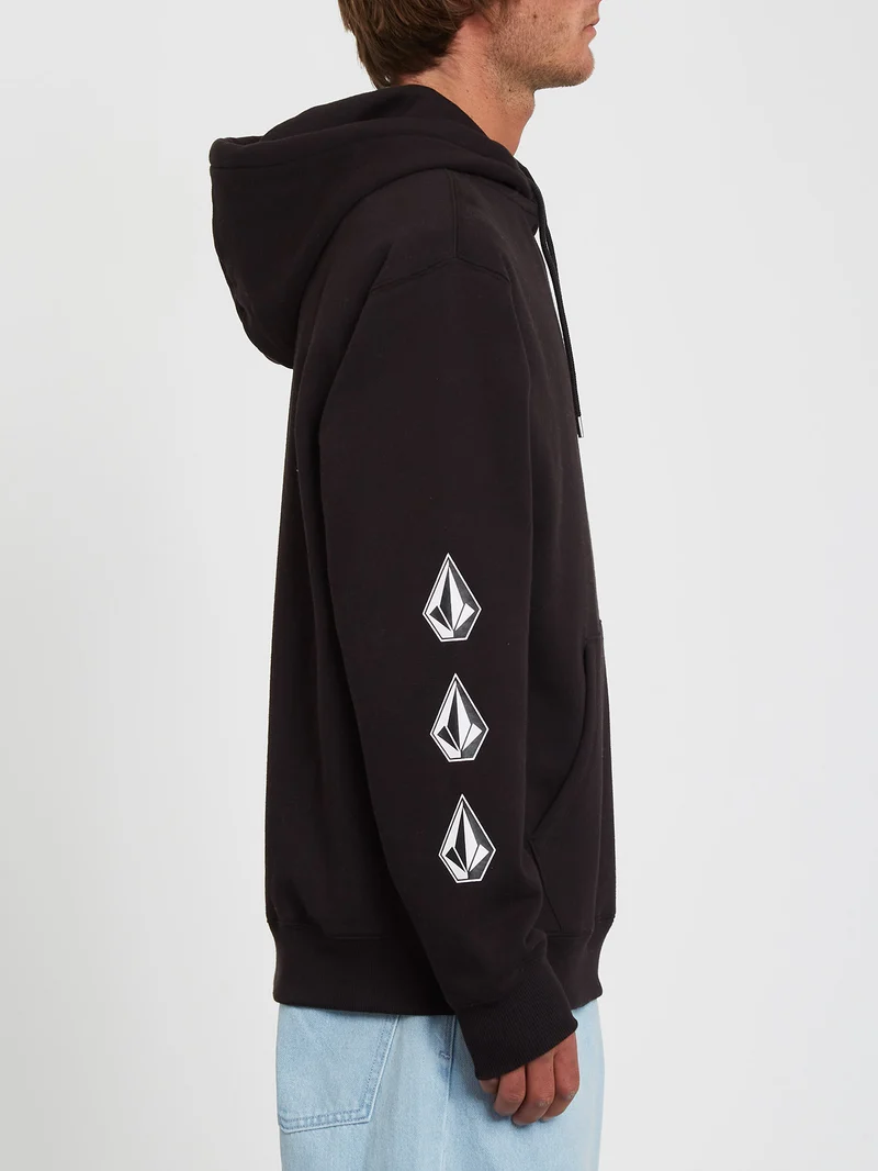 Iconic Stone Kapuzenpullover - BLACK