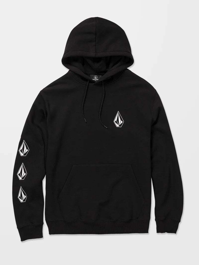 Iconic Stone Kapuzenpullover - BLACK