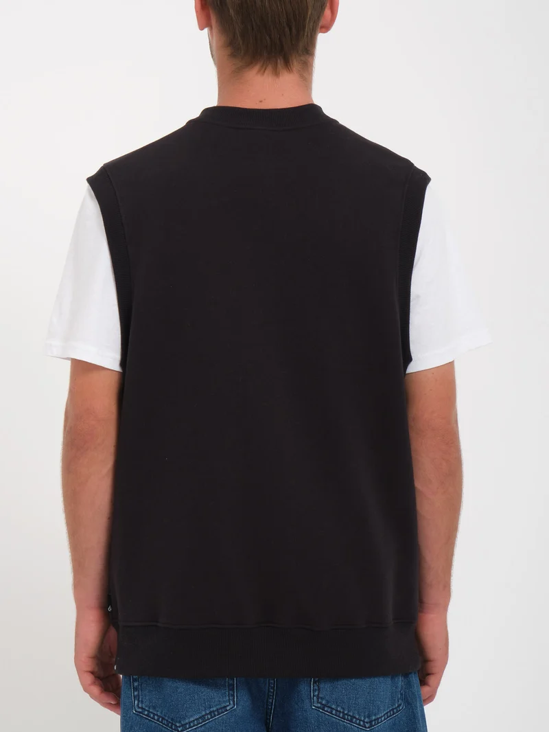 Sleeveless Sweatshirt - BLACK