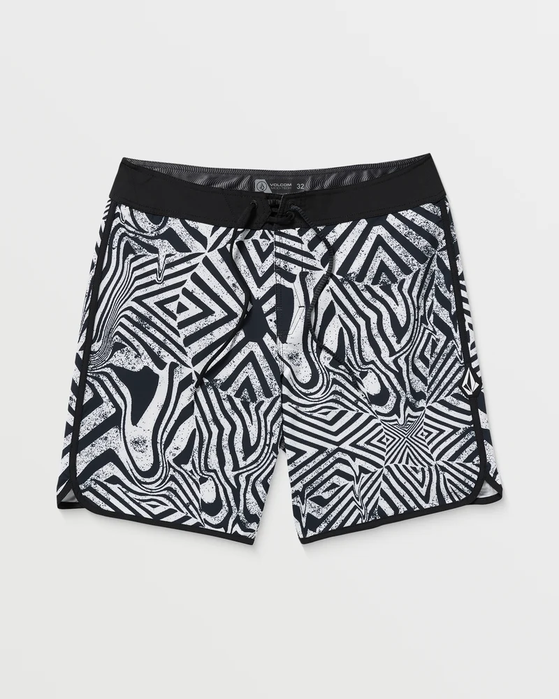 Infuse Scallop Mod 19" Boardshorts - White Black