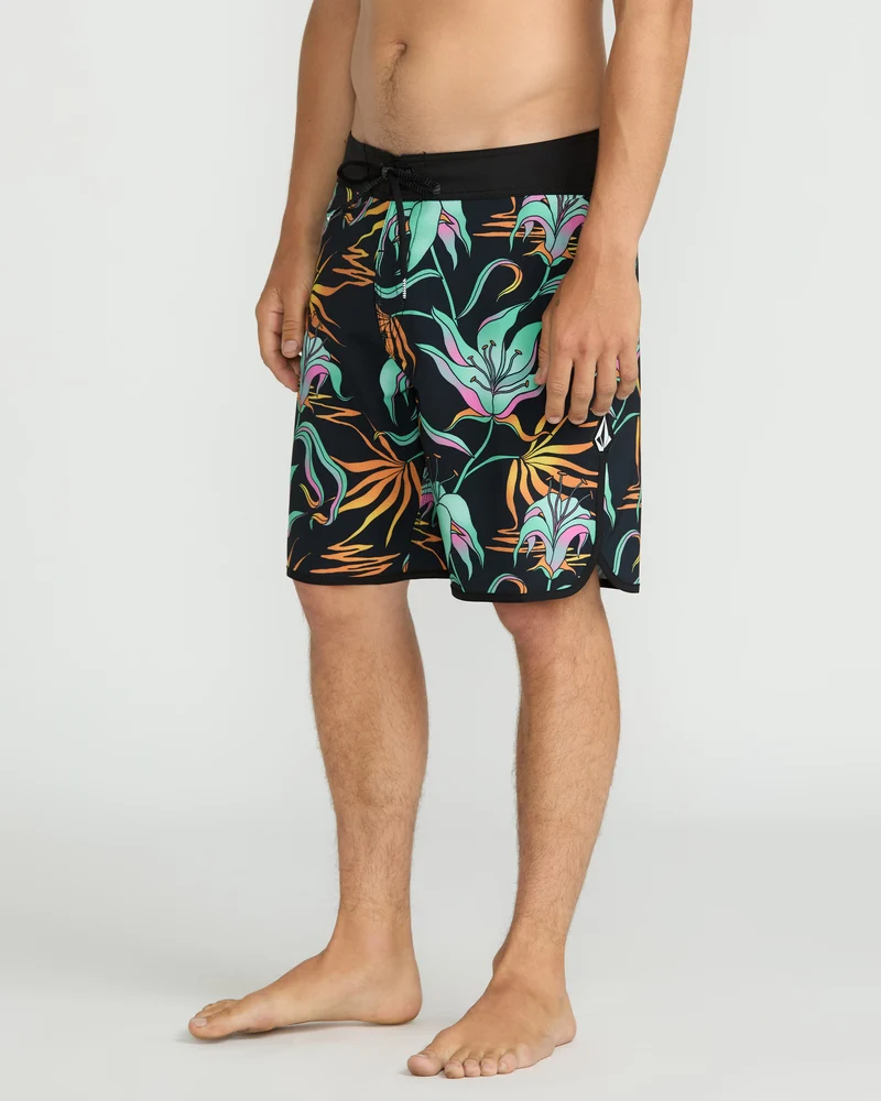 Infuse Scallop Mod 19" Boardshorts - Black Green