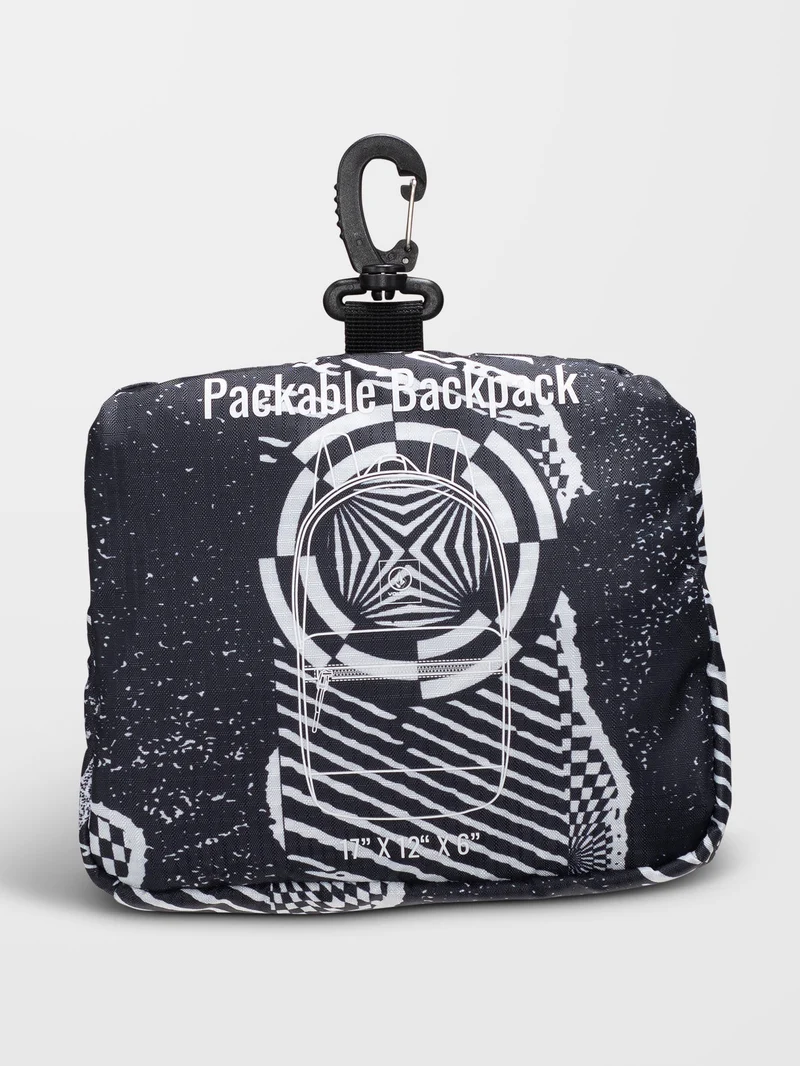 Bt Packable Rucksack - Black/White