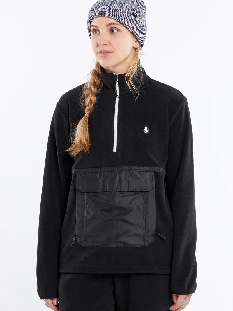Polar Half-Zipped Sweatshirt - BLACK