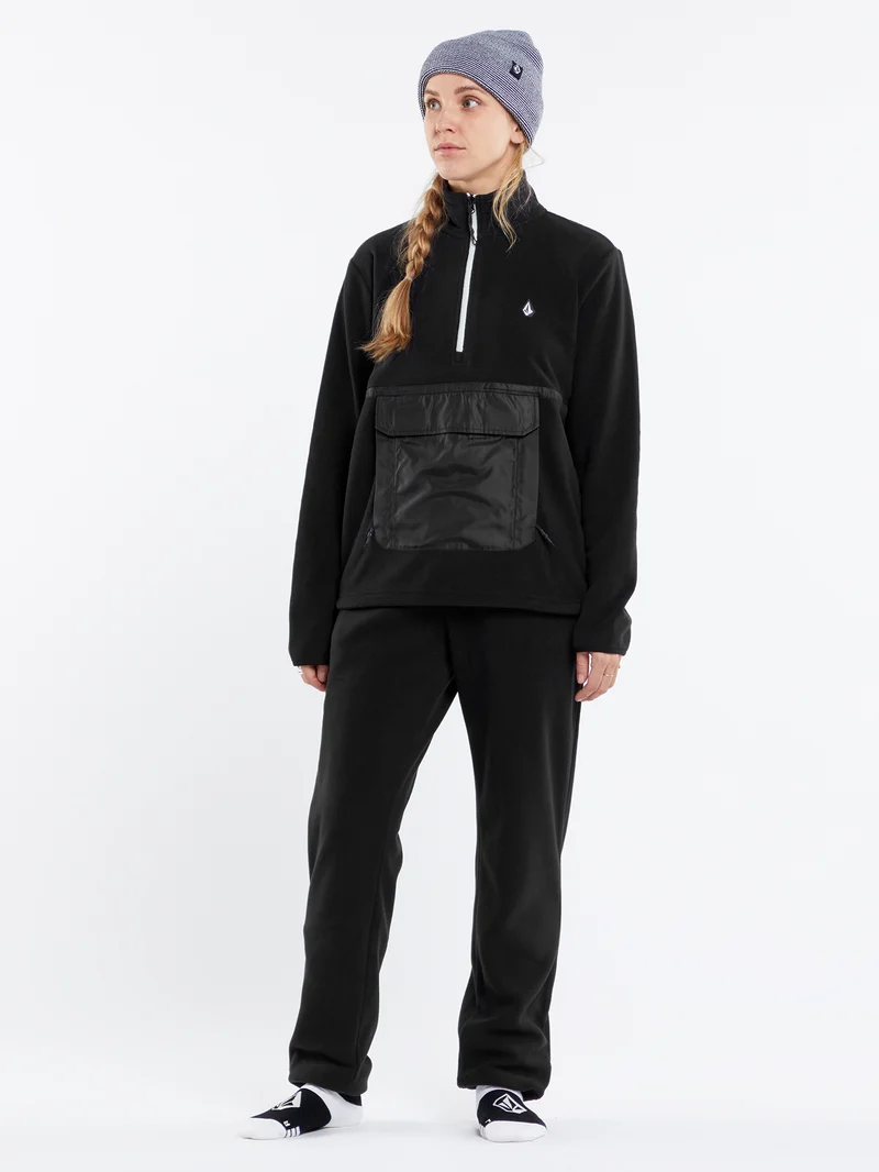 Polar Half-Zipped Sweatshirt - BLACK