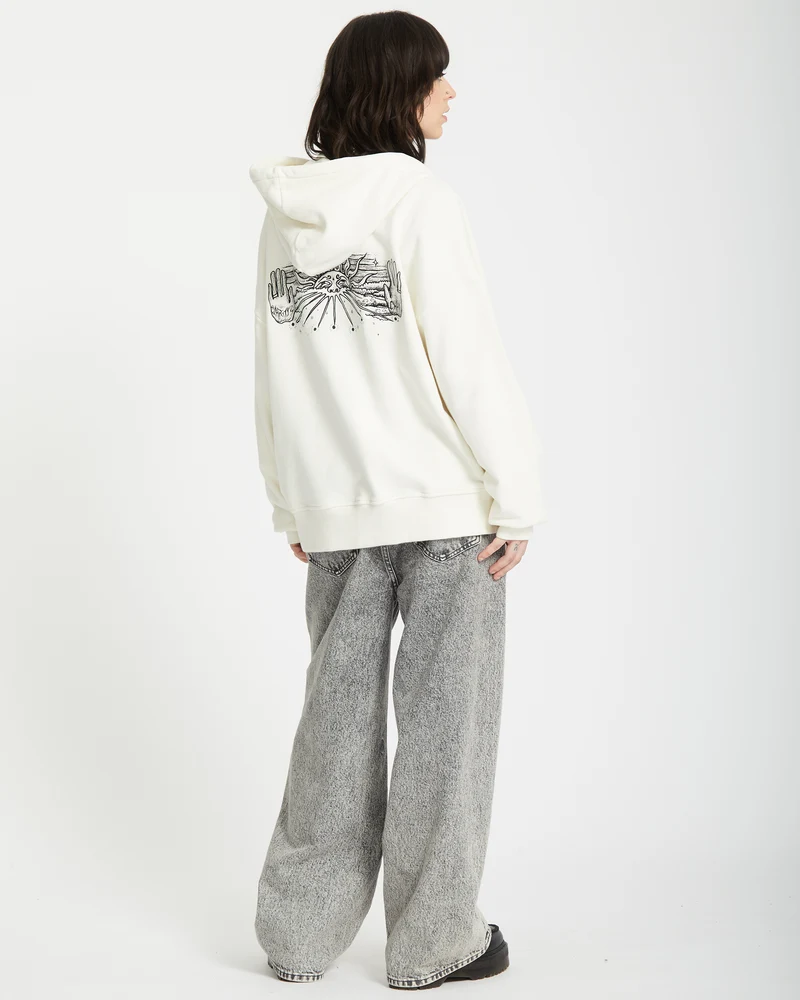 Alix Zip-up Kapuzenpullover - STAR WHITE
