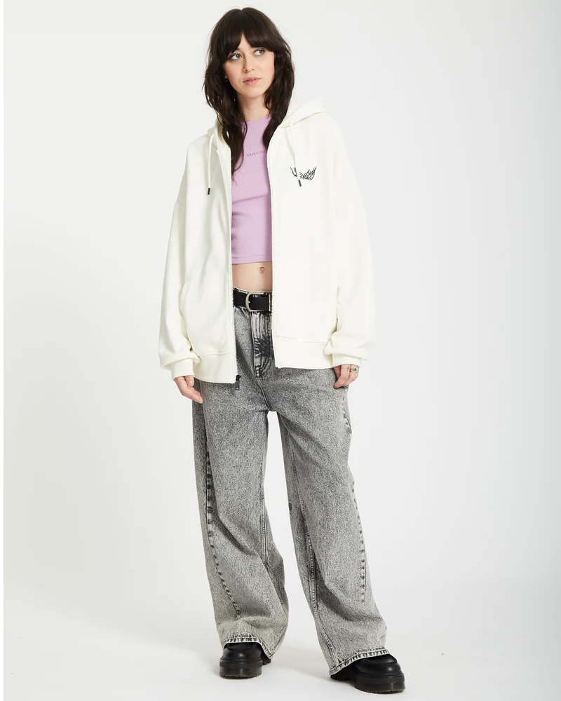 Alix Zip-up Kapuzenpullover - STAR WHITE
