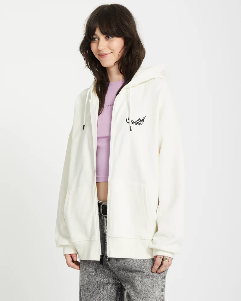 Alix Zip-up Kapuzenpullover - STAR WHITE