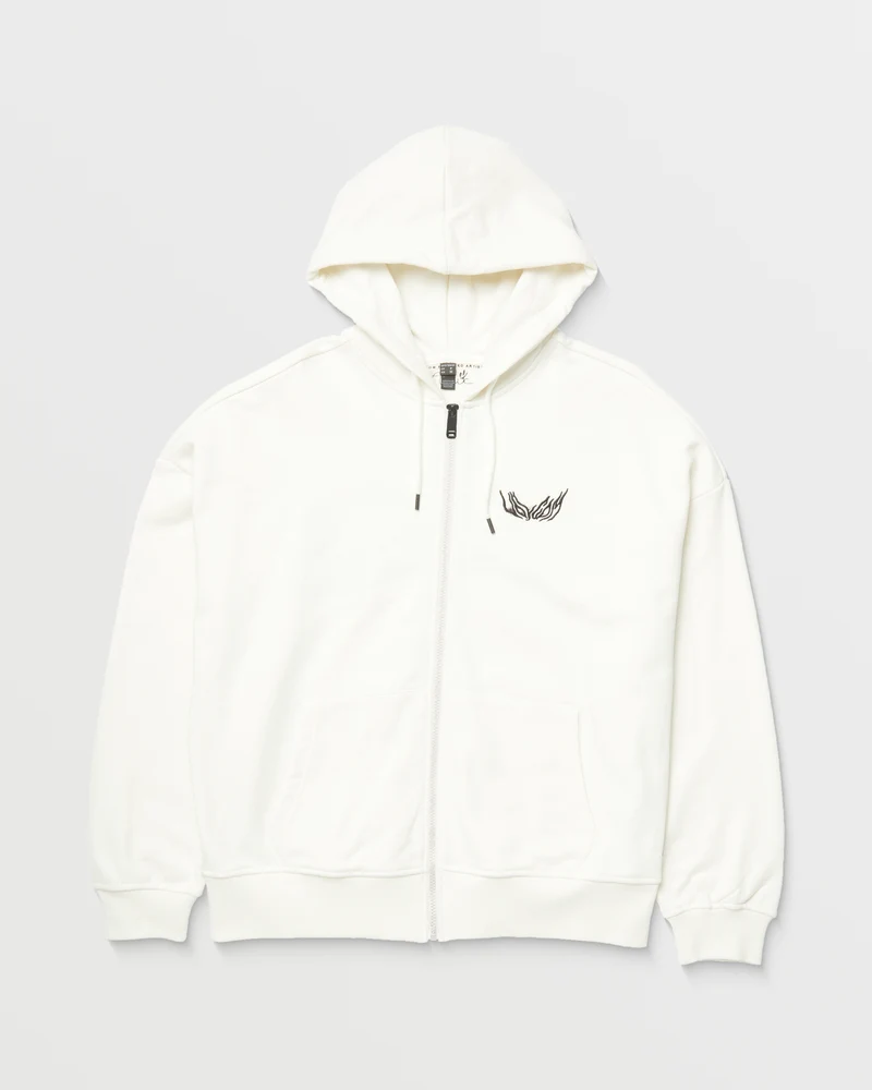 Alix Zip-up Kapuzenpullover - STAR WHITE