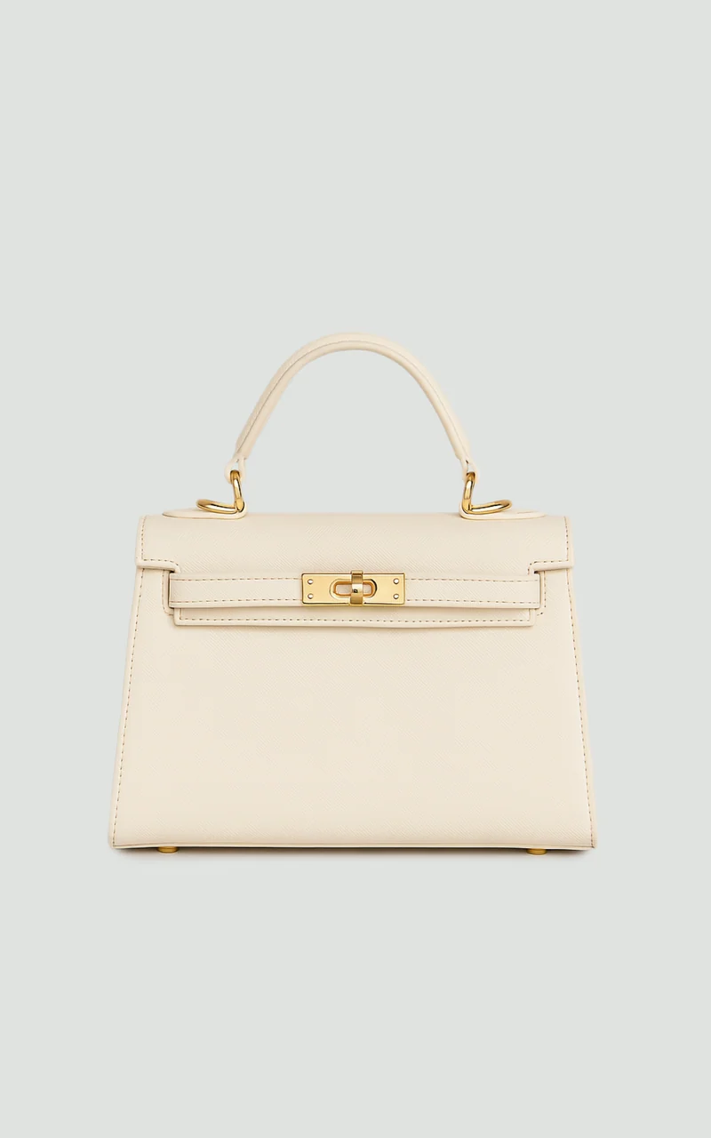 Hera Bag - Top Handle Crossbody Bag in Bone
