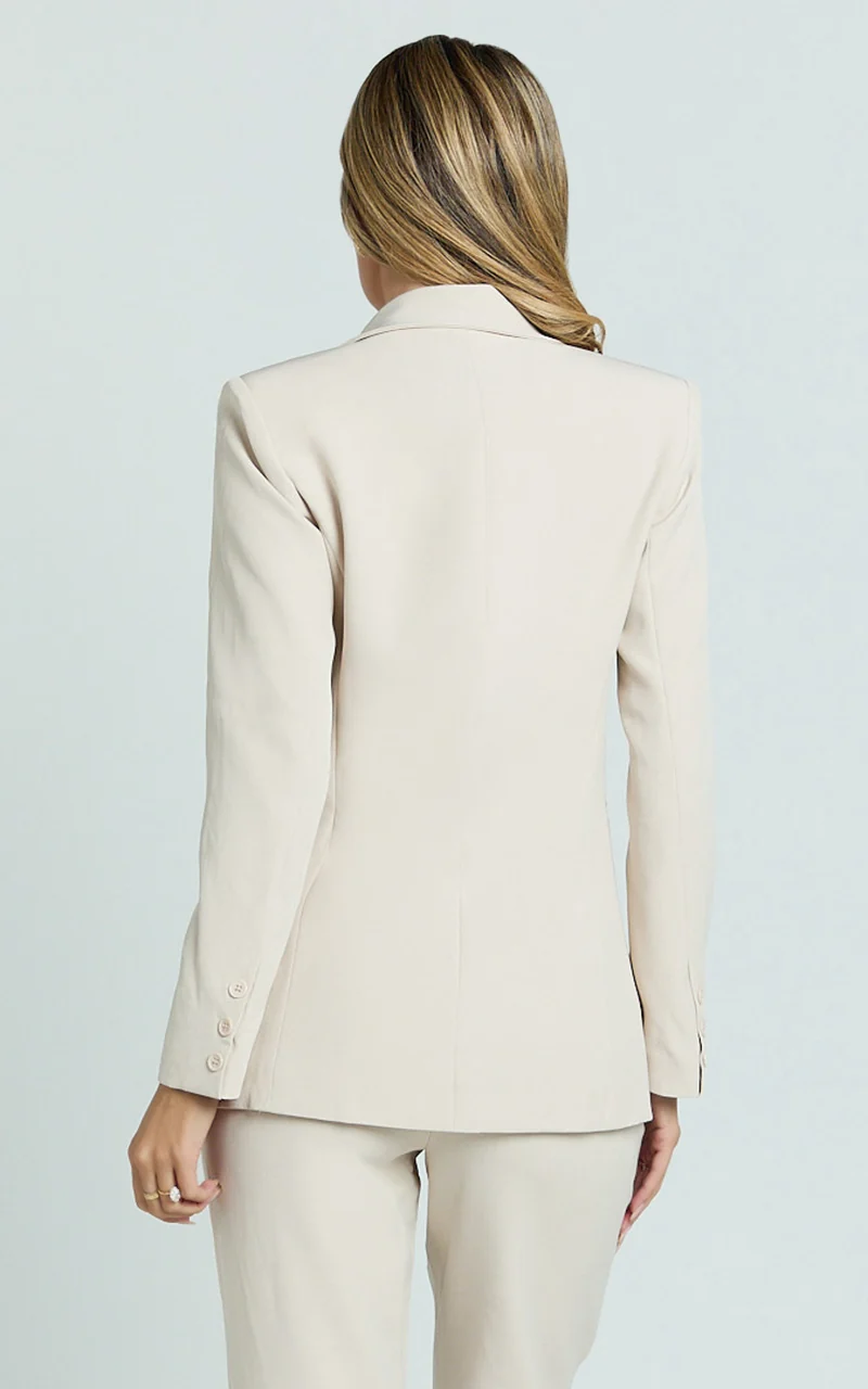 Hermie Blazer - Single Breasted Blazer in Putty