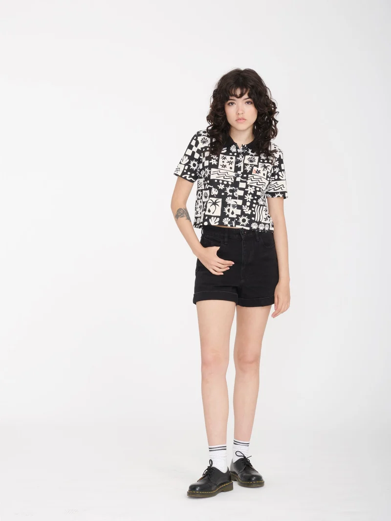 Weellow Denim Shorts - BLACK