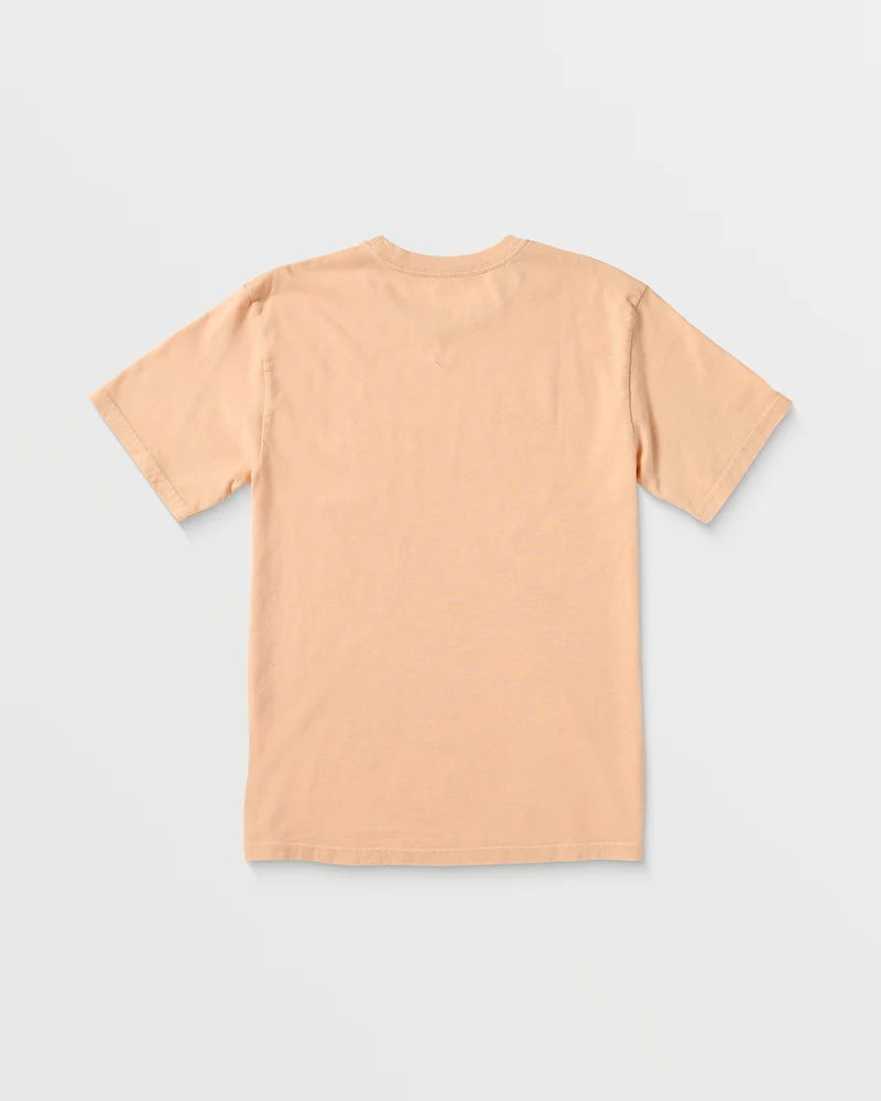 Solid Stone Emb T-shirt - PEACH - (KINDER)