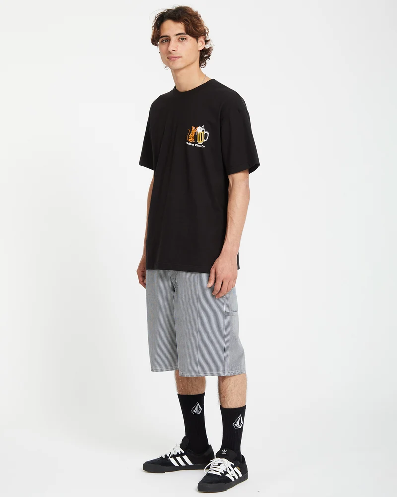 Curious Cat T-shirt - BLACK