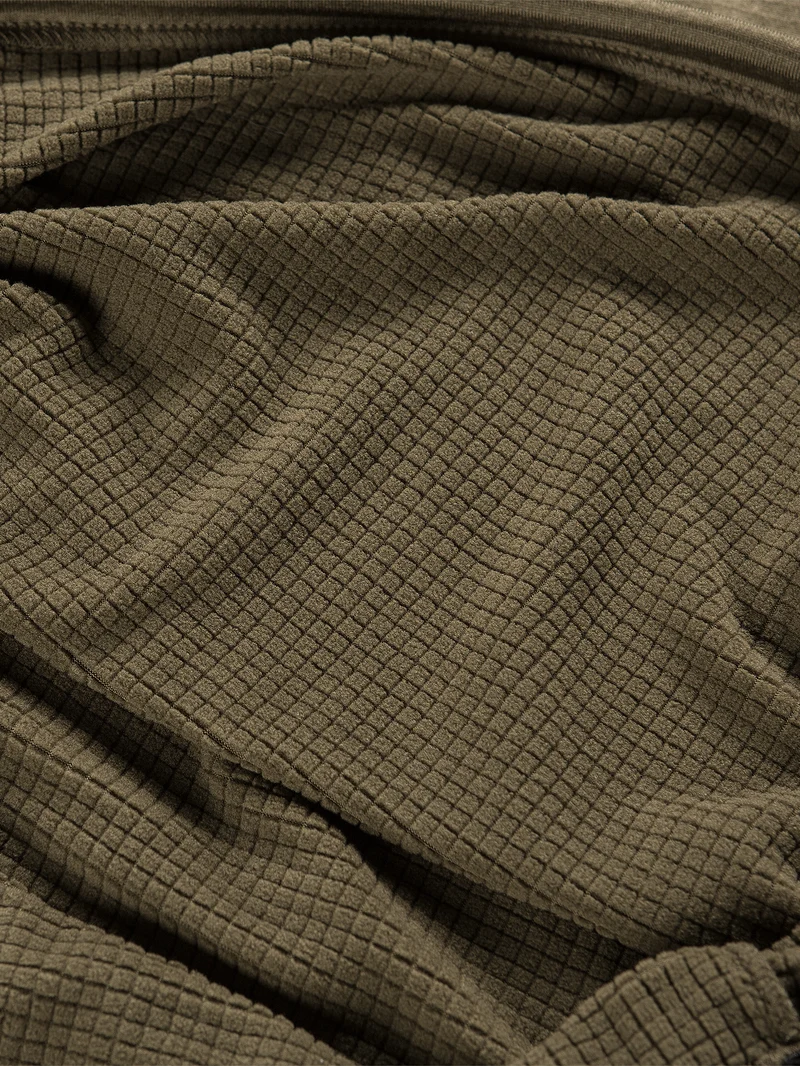 Waffle Backed Fleece Sweatshirt - Dark Teak