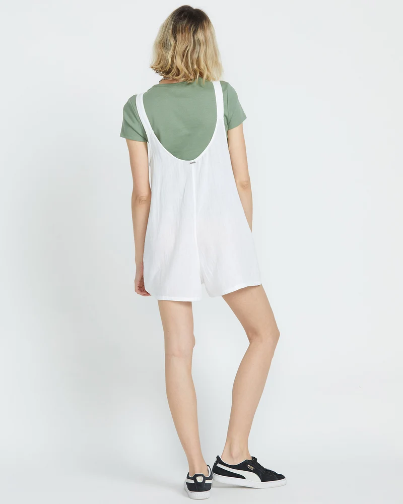 Lil Tie Strap Romper - WHITE