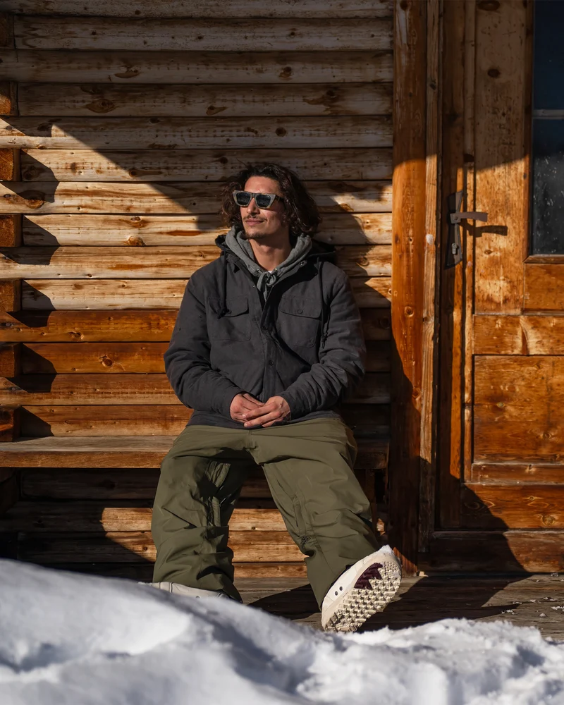 Insulated Riding Flannel Jacke - Heather Black